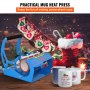 VEVOR Warmte Persmachine Bekerpers 560 W transferpers blauw bekerdrukmachine 11/20 ounce koppers machine met kabellengte koffiekop 220 V hittepers
