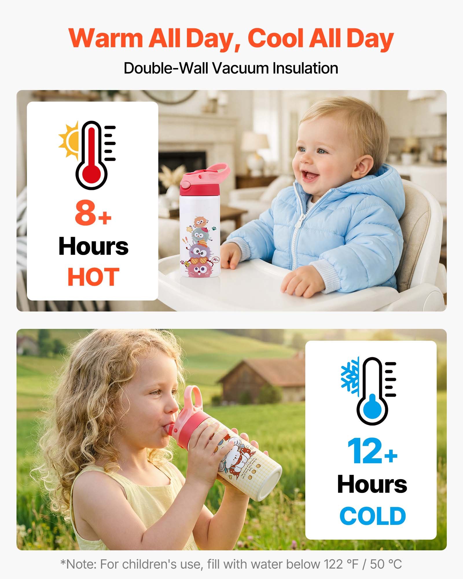 VEVOR Sublimatiebekers 12 stuks (355 ml), roestvrijstalen sublimatiebekers met deksels (meerkleurig) & rietje & handvat, dubbelwandige geïsoleerde thermosfles voor doe-het-zelfprojecten en cadeaus