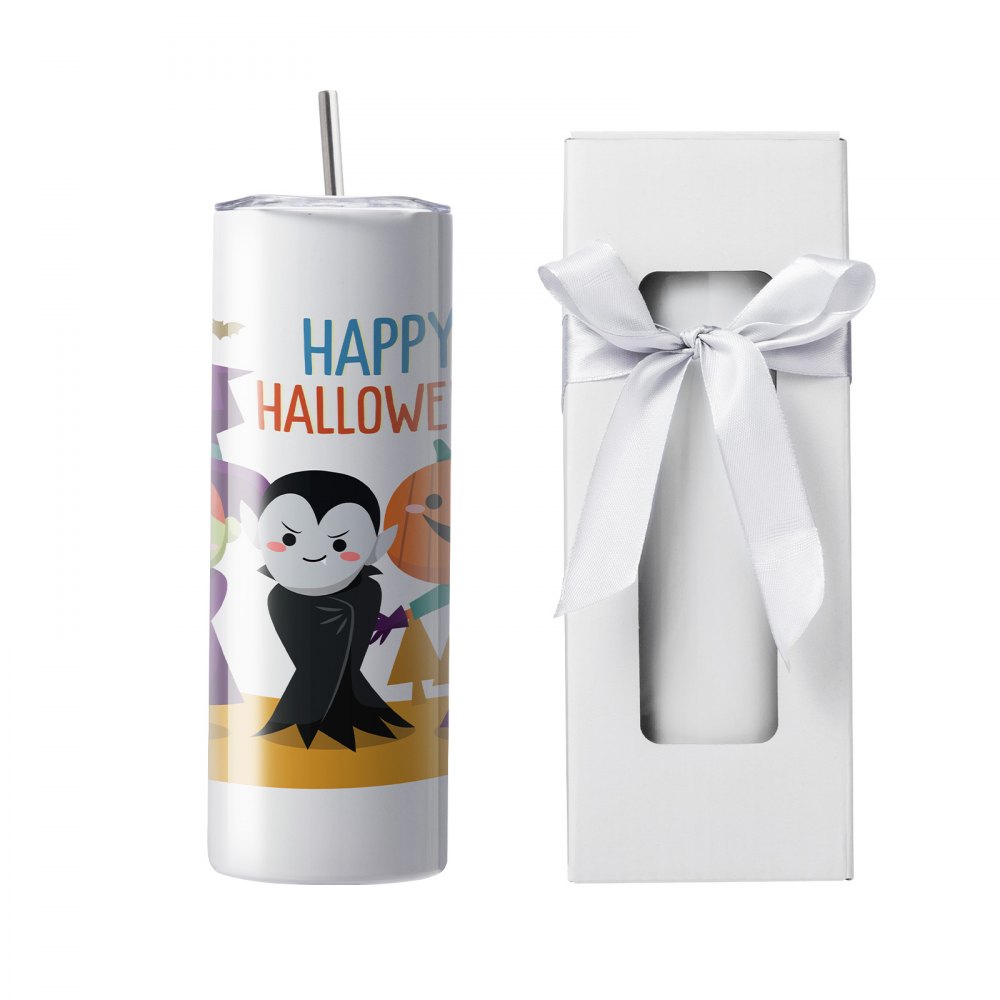 VEVOR 12-pack rechte sublimatiebekers, 20 oz lege bekers, roestvrijstalen bekers met dubbele wand, rietje, deksel, borstel, bodem, krimpfolie, geschenkdoos, voor hittepers en hitteoverdracht