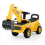 VEVOR Ride On Toddler Car, Push Car for Toddler 19 to 36 Months, Excavator Digger Toy with Helmet & Music, 25 kg Load Capacity, Foot-to-Floor Walker for Kids, Yellow