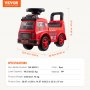 VEVOR loopauto kindervoertuig loopauto loopstoeltje rood 52,5x22,5x37cm