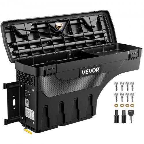 VEVOR Pickup Tool Box Chevy/GMC Silverado/Sierra 25L Bestuurderszijde Links Ideaal voor 2500/3500HD 2020–2025, Draait 180°, Anti-diefstal slot en stalen beugels, Boren vereist