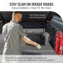 VEVOR Truck Bed Storage Box, Lockable Lid, Waterproof ABS Wheel Well Tool Box 6.6 Gal/20 L, Compatible with Chevrolet Silverado 1500 GMC Sierra 1500 2019-2020, Passenger Side, Black