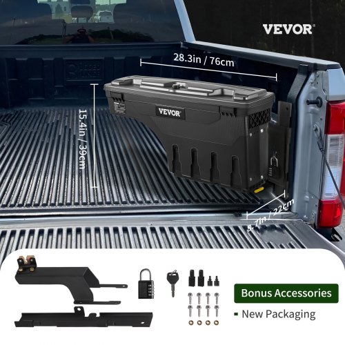 VEVOR vrachtwagen opbergbox opbergbox aanhanger 25L inhoud gereedschapskist 34kg
