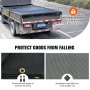 VEVOR Dump Truck Mesh Tarp, 7 x 14 ft, PVC Coated Black Heavy Duty Cover with 5.5" 18oz Double Pocket, Brass Grommets, Reinforced Double Needle Stitch Webbing Fits Manual or Electric Dump Truck System