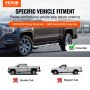 VEVOR 6 inch treeplanken compatibel met 2007-2018 Chevy Silverado/GMC Sierra 1500 Crew Cab/2019 2500HD 3500HD 1500 LD, 201 roestvrijstalen treeplanken, laadvermogen 227 kg, 2-delig