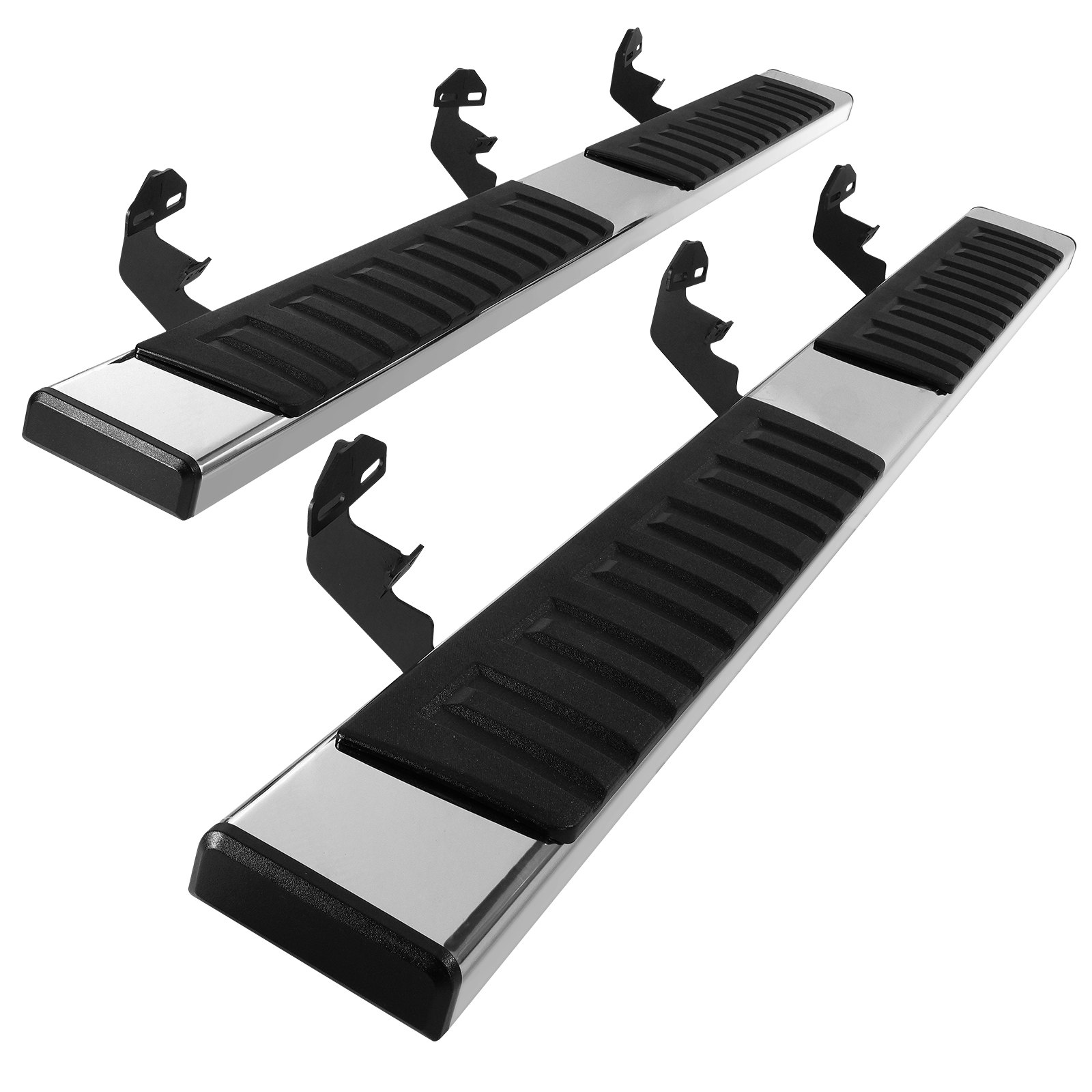 VEVOR treeplanken compatibel met Dodge Ram 1500 (2009-2018) / Ram 2500/3500 (2010-2023) Crew Cab (inclusief Classic 2019-2023), 201 roestvrijstalen treeplanken, 227 kg, 152,4 mm, 2 stuks