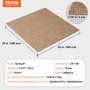 VEVOR carpet tiles, brown, 20x20 in, 16 pcs, 0.197 in thickness, 900g per tile, model spring 01.