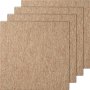 four beige VEVOR carpet tiles stacked slightly offset, displaying a textured surface.