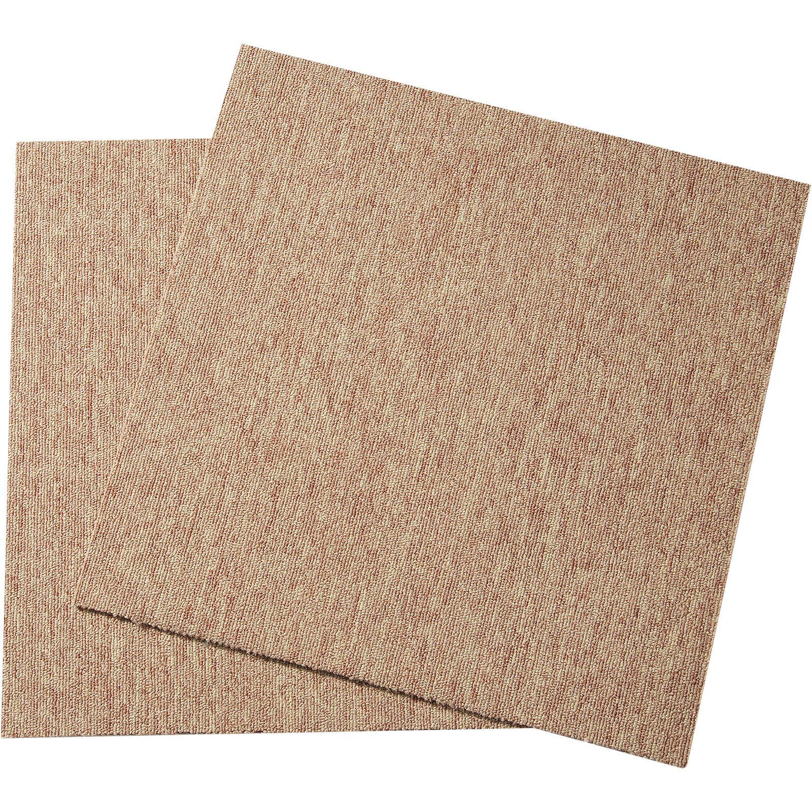 VEVOR Carpet Tiles Reusable, 20"x 20" Carpet Squares With Padding Attached, Soft Padded Carpet Tiles, Easy Install DIY for Bedroom Living Room Indoor Outdoor (16 Tiles, Dark Brown)