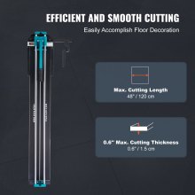 VEVOR Tegelsnijder dubbele rails snijlengte van 1200 mm Snijmachine 4-15 mm min Snijbreedte 25mm Tegelsnijmachine incl extra snijwiel Tegelleg
