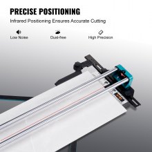 VEVOR Manual Tile Cutter, 1200mm, Porcelain Ceramic Tile Cutter with Tungsten Carbide Cutting Wheel, Infrared Positioning, Anti-Skid Feet, Double Rails for professional installers or beginners
