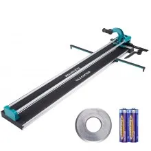 VEVOR Tegelsnijder Dubbele Rail Snijlengte van 1200mm, Snijdikte 4-15mm Minimale snijbreedte 25mm Tegelsnijmachine Inclusief Extra Snijwiel voor Tegelleg- & Renovatieprojecten