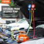VEVOR vacuümpomp 128L/min vacuümpomp A2L explosieveilig 180W AC 220V/50HZ 1440rpm 55-276bar 200ml olie capaciteit HVAC vacuümapparaten spruitstuk manometerset airconditioning automotive koelsystemen