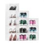 VEVOR Shoe Storage Boxes, 12 Pack Clear Stackable Shoe Boxes Storage Organizers with Magnetic Door, Fit up to US Size 13, Plastic Sneaker Containers for High Heels, Boots, and Hats, Transparent White