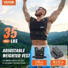 VEVOR gewichtsvest hardloopvest trainingsvest met verstelbare gewichten 15,85 kg