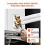 VEVOR 7.6m Mini Split Line Set, 9.5 & 15.9mm OD AC Copper Tubing Pipe, 3/8 White PE Thickened Insulated Coil with Flared Nuts, Rich Fittings, for Mini Split Air Conditioner HVAC or Heat Pump System