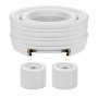 VEVOR koelmiddelleiding 30,48 m, koperen leiding 6,4 & 12,7 mm buitendiameter, PE-geïsoleerde spoel met wartelmoeren, spanbanden, voor mini-split airconditioner, HVAC of warmtepompsysteem