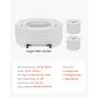 VEVOR koelmiddelleiding 30,48 m, koperen leiding met een buitendiameter van 6,4 en 12,7 mm, PE-geïsoleerde spiraal met flare-moeren en bevestigingsbanden, voor mini-split airconditioners, HVAC- of warmtepompsystemen.