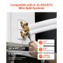 VEVOR koelmiddelleiding 30,48 m, koperen leiding 6,4 & 9,5 mm buitendiameter, PE-geïsoleerde spoel met wartelmoeren, spanbanden, voor mini-split airconditioner, HVAC of warmtepompsysteem