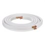 VEVOR 7620mm Mini Split Line Set, 6.4 & 9.5mm O.D Copper Pipes Tubing and Triple-Layer Insulation, for Mini Split Air Conditioning Refrigerant or Heating Pump Equipment & HVAC with Wrapping Strips.