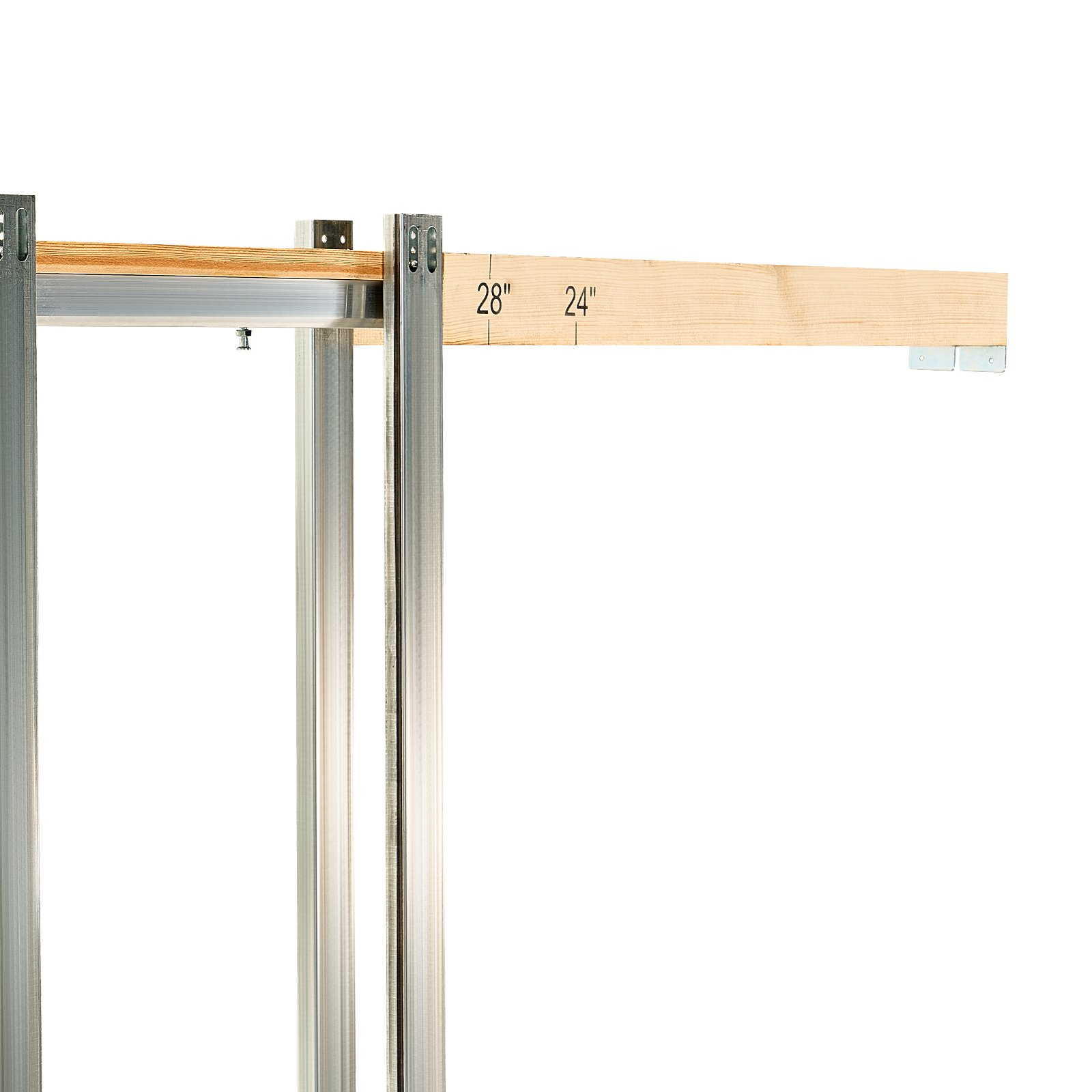 VEVOR Sliding Pocket Door, 915 x 2035 mm, 5-Lite Frosted Glass Single Sliding Door with Hardware Kit, Sturdy Solid Wood & MDF Pocket Doors Slab with Waterproof Surface for Bedroom Kitchen Study Room