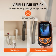 VEVOR warmtebeeldcamera voor Android 256x192 pixels Hoge resolutie 0,07°C hittegevoeligheid Temperatuurbereik van -20℃ tot 550℃ Infraroodcamera 25 Hz ideale keuze voor huisinspectie HVAC-loodgieterswerk etc.