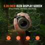 VEVOR Monocular Thermal Imaging Camera, 384 x 288 Resolution Thermal Camera, IP54 Waterproof Camera with 1X-8X Zoom, 10mm OLED Display, 1400mAh High Capacity Battery for Outdoor Use