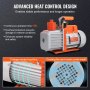 VEVOR Vacuum Pump 5 CFM Two-Stage Air Conditioning Vacuum Pump 250W 1450RPM Ultimate Vacuum Refrigerant HVAC Tool for Refrigeration Maintenance HVAC Repair Resin Degassing Wood Stabilization