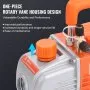 VEVOR Vacuümpomp 150W Vacuumpomp 1-traps airconditioningpomp 100L/min Stroom 1440RPM Snelheid 0,64/0,95cm Sae Inlaat Vacuümapparaten 5Pa Zuiver