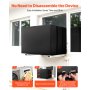 VEVOR Airconditionerhoes, 530 x 400 x 380 mm, buitenunithoes, dubbellaags waterdicht polyesterweefsel, verstelbare schouderband, universele maat voor buitengebruik