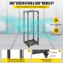VEVOR Open Rackserver 490 x 410 x 1335 mm Open Frame Server Rack 25 U Serverrack met 544 kg Gewichtscapaciteit Gebruiken in het Microdatacentrum, Kleine Kantoren, Serverruimte, Vergaderruimte, enz