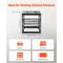 VEVOR 10U Open Frame Network Rack, 23 in Depth, Wall Mounted or Floor Standing Server Rack, Heavy Duty 4 Post, with Vented Shelves & Mounting Hardware, Holds All Your Networking IT Equipment AV Gear