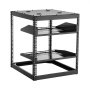 VEVOR 12U Open Frame Network Rack, 585 mm diep, wandmontage of als staande serverrack, 4-post constructie, met geventileerde planken en montageaccessoires, voor netwerk-IT-apparatuur en AV-apparatuur