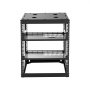 VEVOR 12U Open Frame Network Rack, 585 mm diep, wandmontage of als staande serverrack, 4-post constructie, met geventileerde planken en montageaccessoires, voor netwerk-IT-apparatuur en AV-apparatuur