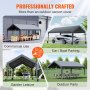 VEVOR tent garage garagetent opbergtent carport PE 3x6x2,8m grijs