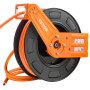 VEVOR Retractable Air Hose Reel, 3/8 IN x 65 FT Hybrid Air Hose Max 300PSI, Air Compressor Hose Reel Auto-Rewind with 5FT Lead in, Ceiling/Wall Mount Heavy Duty Single Arm Reel for Workshop Garage
