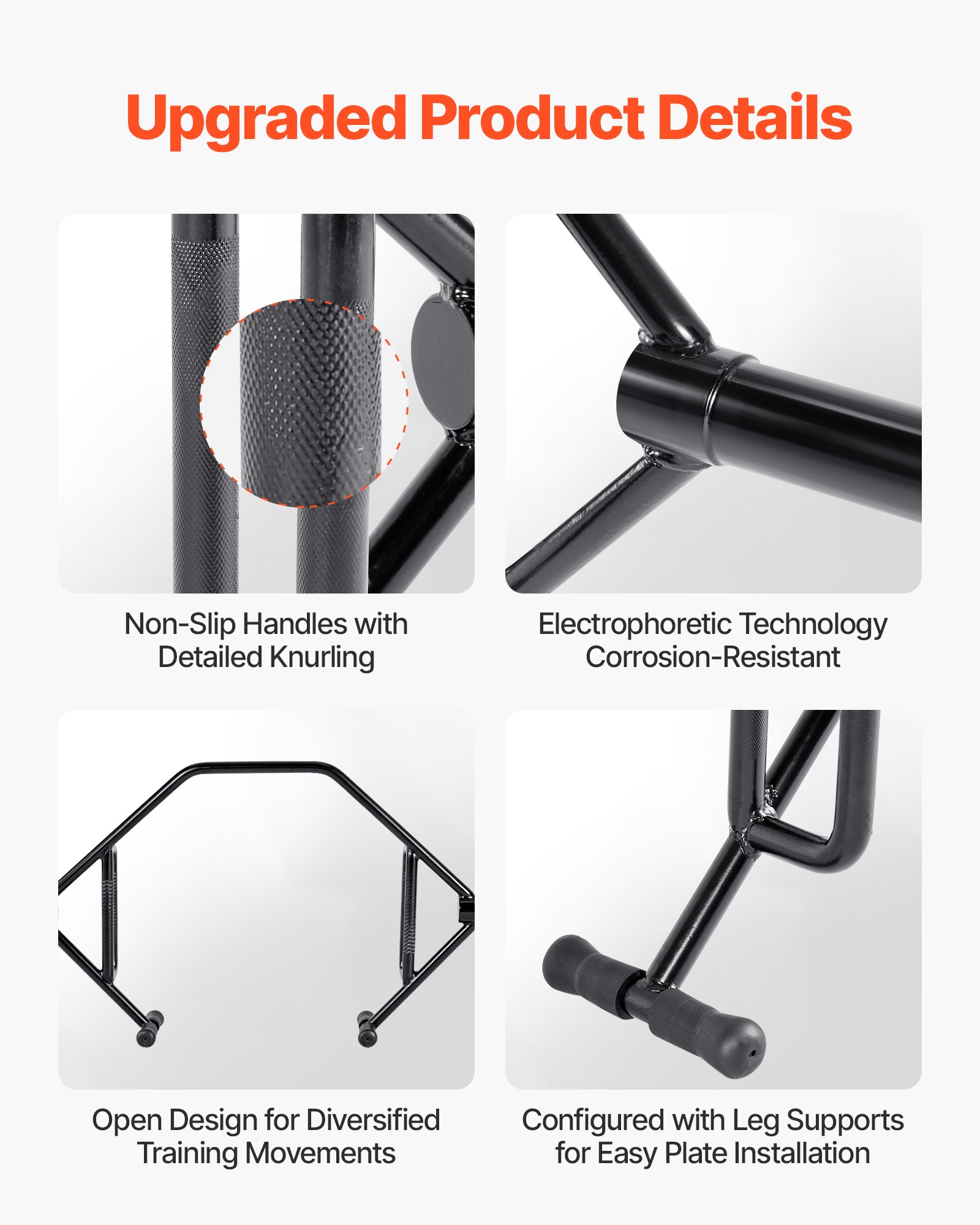 VEVOR Trap Bar Hexagon Dumbbell Bar met antislipgreep en open frame, 50 mm, 360 kg draagvermogen, gewichthef- en krachttrainingsapparatuur, thuisgym voor squats, deadlifts en schouderpersen