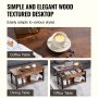 VEVOR Lift Top Coffee Table, 41.7 in Rectangle Coffee Table with Extra Storage Pockets, Pop Up Coffee Table for Living Room, Brown