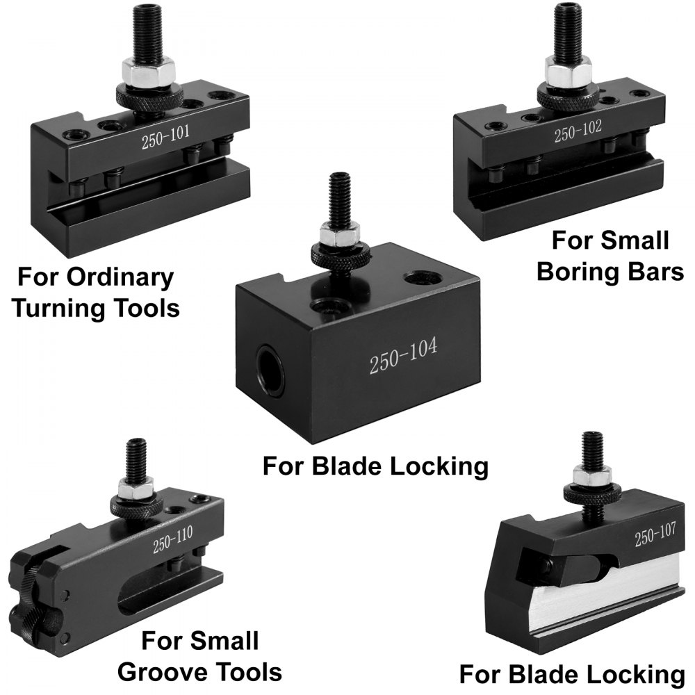 Vevor Snelwissel-gereedschapshouder Quick Change Tool Post Houder Kit 250-100