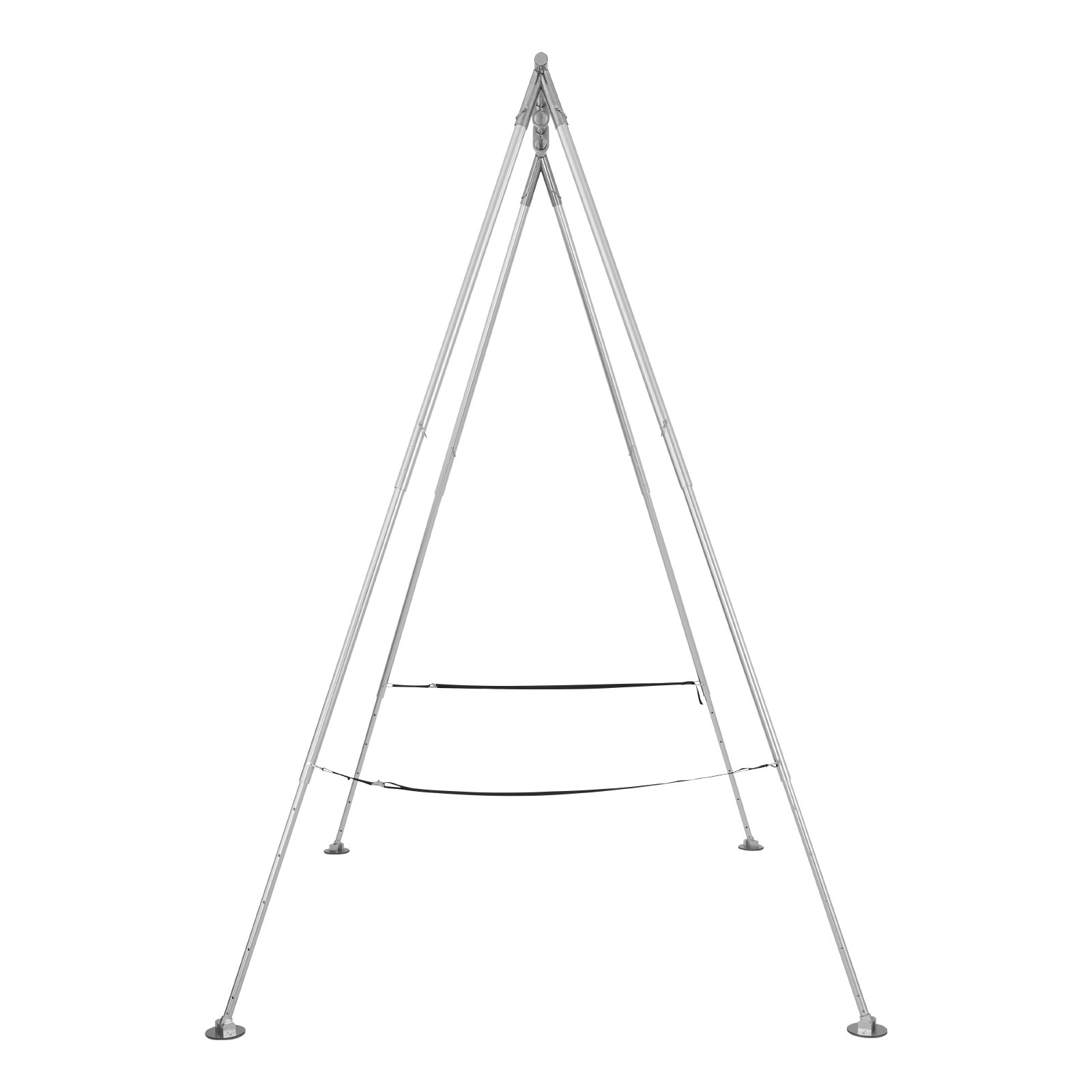 VEVOR Yoga Stand Frame Swing Stand met max. 140,6 kg draagvermogen, optrekstandaard met driehoekige structuur, aerial silk stand met in hoogte verstelbare poten van aluminium frame, Aerial Yoga
