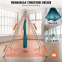 VEVOR Aerial Yoga Hangmat met Yogaframe 6 x 2,6 m, Groene Yoga Schommel Air Flying, Yoga Schommel Hangmat Schommel, Max. Draagvermogen 250 kg, Inclusief Yogasokken en Voetkussentjes, Anti-zwaartekrachtoefeningen