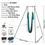 VEVOR Aerial Yoga Hangmat met Yogaframe 6 x 2,6 m, Groene Yoga Schommel Air Flying, Yoga Schommel Hangmat Schommel, Max. Draagvermogen 250 kg, Inclusief Yogasokken en Voetkussentjes, Anti-zwaartekrachtoefeningen