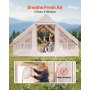 VEVOR Opblaasbare Kampeertent 4x3x2 m, 5-8 Personen, 300D Oxford Glamping Tent met Kooktoestelaansluiting, Handpomp, 2 Deuren & 4 Gaasramen, incl. Opbergtas voor Eenvoudig Transport