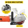 VEVOR Electric Wall Chaser Groove Cutting Machine Depth 35mm Wall Slotting 5pcs Blades Width 33mm, Wall slotting machine 7500RPM Wall Cutting Machine ø125 mm