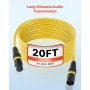 VEVOR XLR Cable 20 ft, 6 Pack, Shielded Balanced DMX Male to Female Microphone Cables, Gold-Plated 3-Pin XLR Mic Speaker Cord Wires, for Stage Lighting, Microphones, Amplifier, Mixer, Speaker Systems