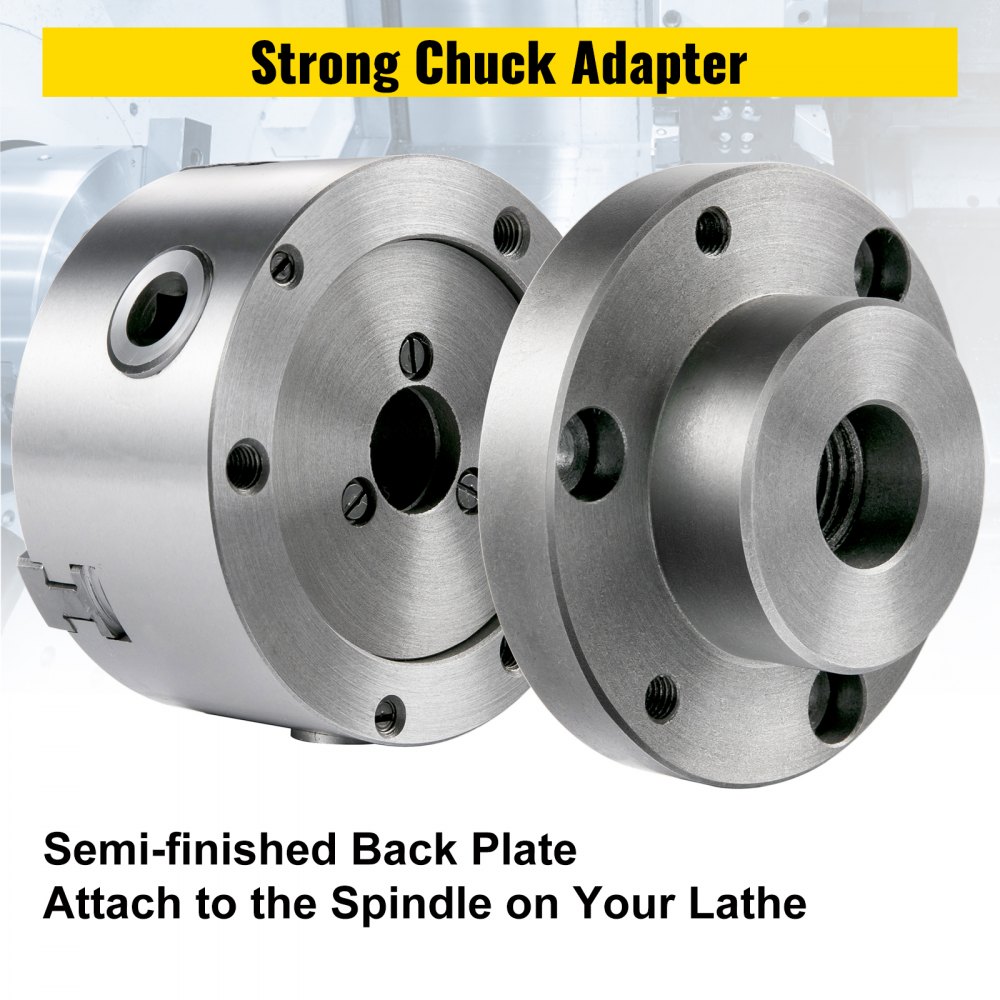 Vevor Omkeerbare Klauw Metalen Klauwplaat Metalen Draaibank Klauwplaat 100 Mm