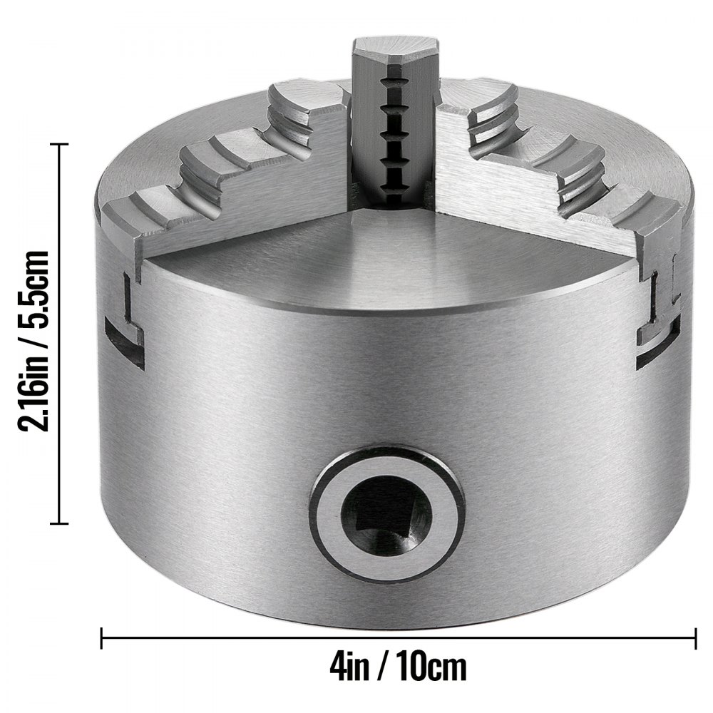 Vevor Omkeerbare Klauw Metalen Klauwplaat Metalen Draaibank Klauwplaat 100 Mm