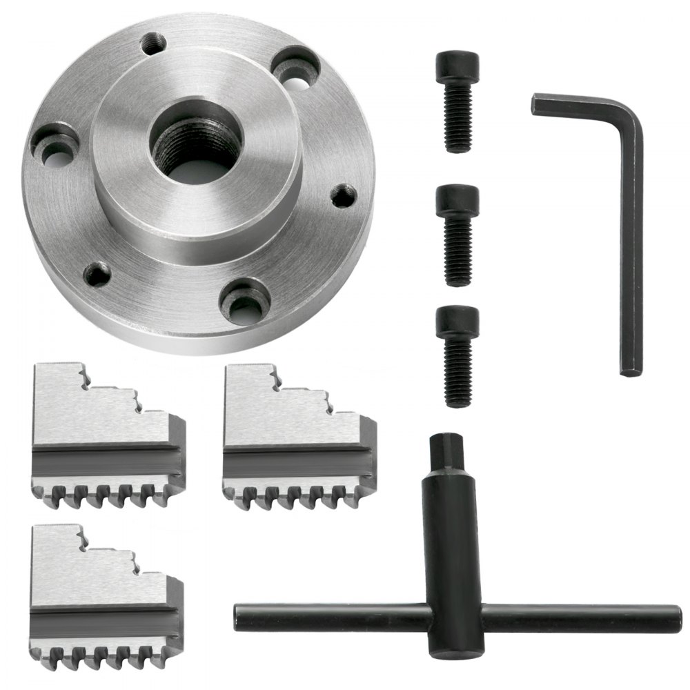 Vevor Omkeerbare Klauw Metalen Klauwplaat Metalen Draaibank Klauwplaat 100 Mm