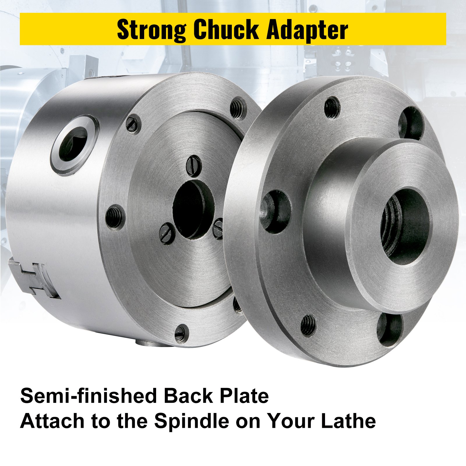 Vevor Omkeerbare Klauw Metalen Klauwplaat Metalen Draaibank Klauwplaat 100 Mm